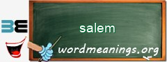 WordMeaning blackboard for salem